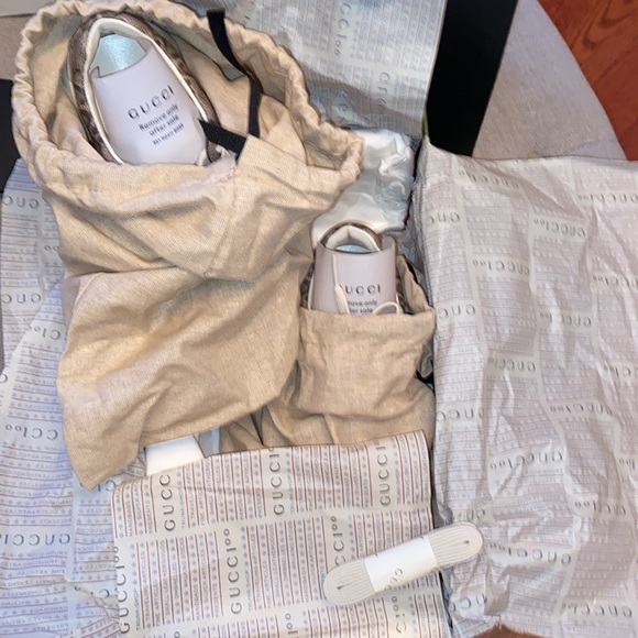 Gucci Macro Supreme Beige Ebony  low top Sneakers - Picture 15 of 17